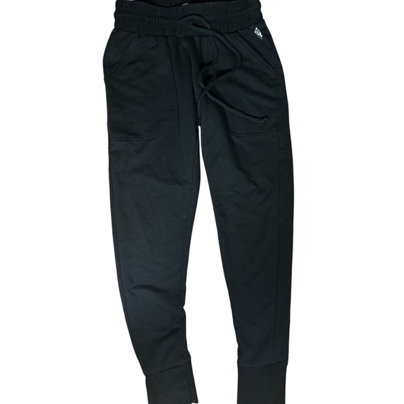 Free People Joggers Women’s Size XS Black Lounge Pants Drawstring Waist Pockets - Picture 2 of 6
